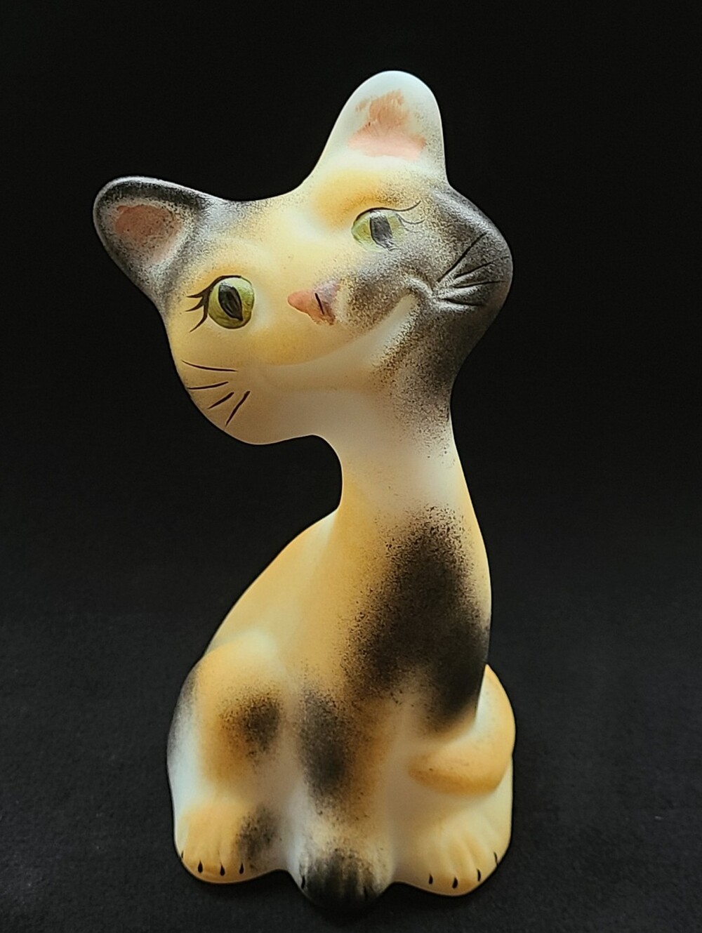 Fenton Calico Happy Cat Vintage